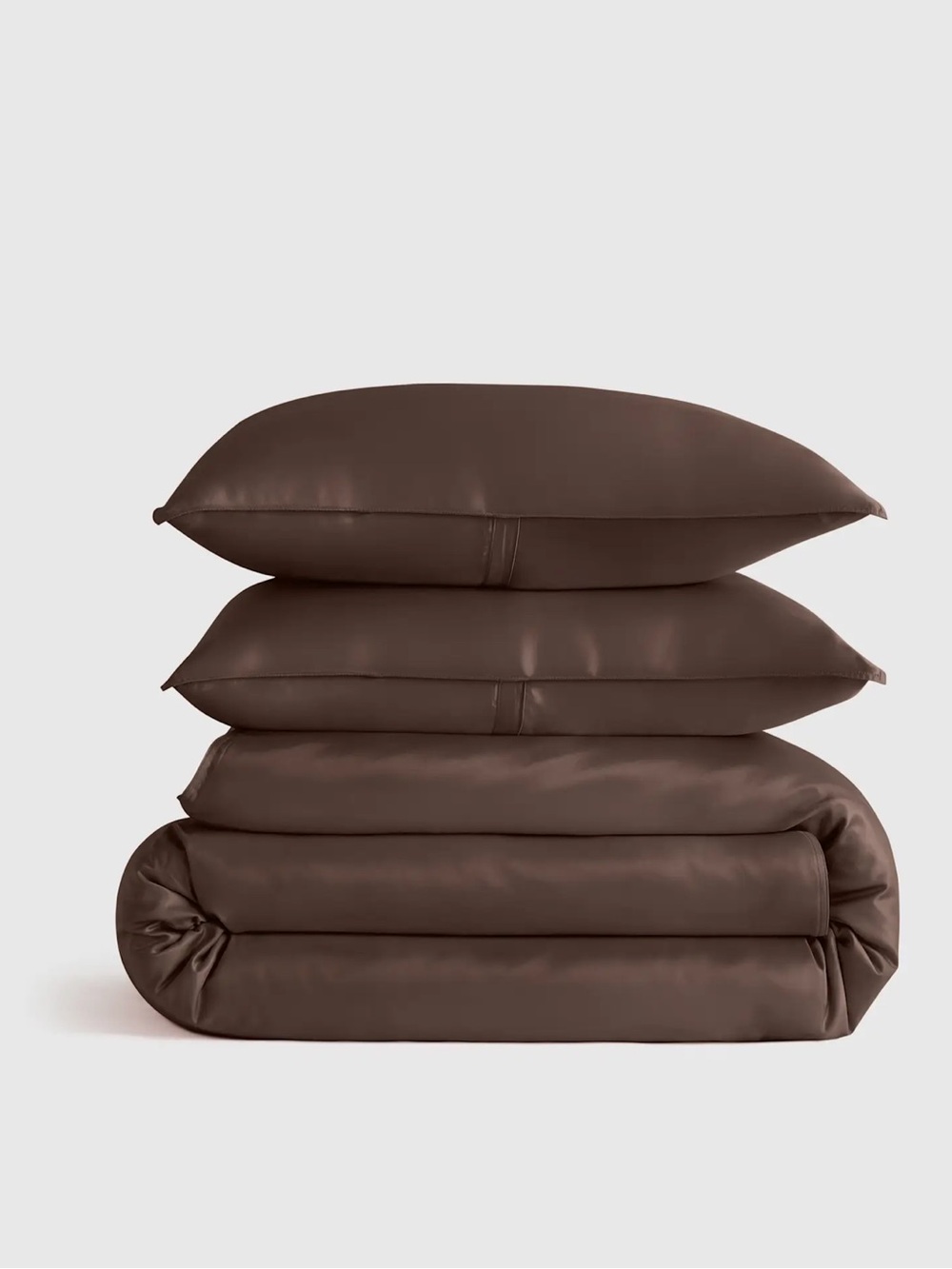 New Quince Bamboo Duvet Cover Set in Espresso Full/Queen Duvet cover & 2 shams